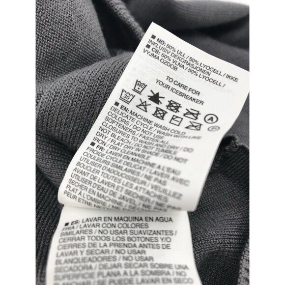 Icebreaker Sweater Mens Size XXL Gray Merino Wool Blend Crewneck Pullover Knit - Picture 7 of 7